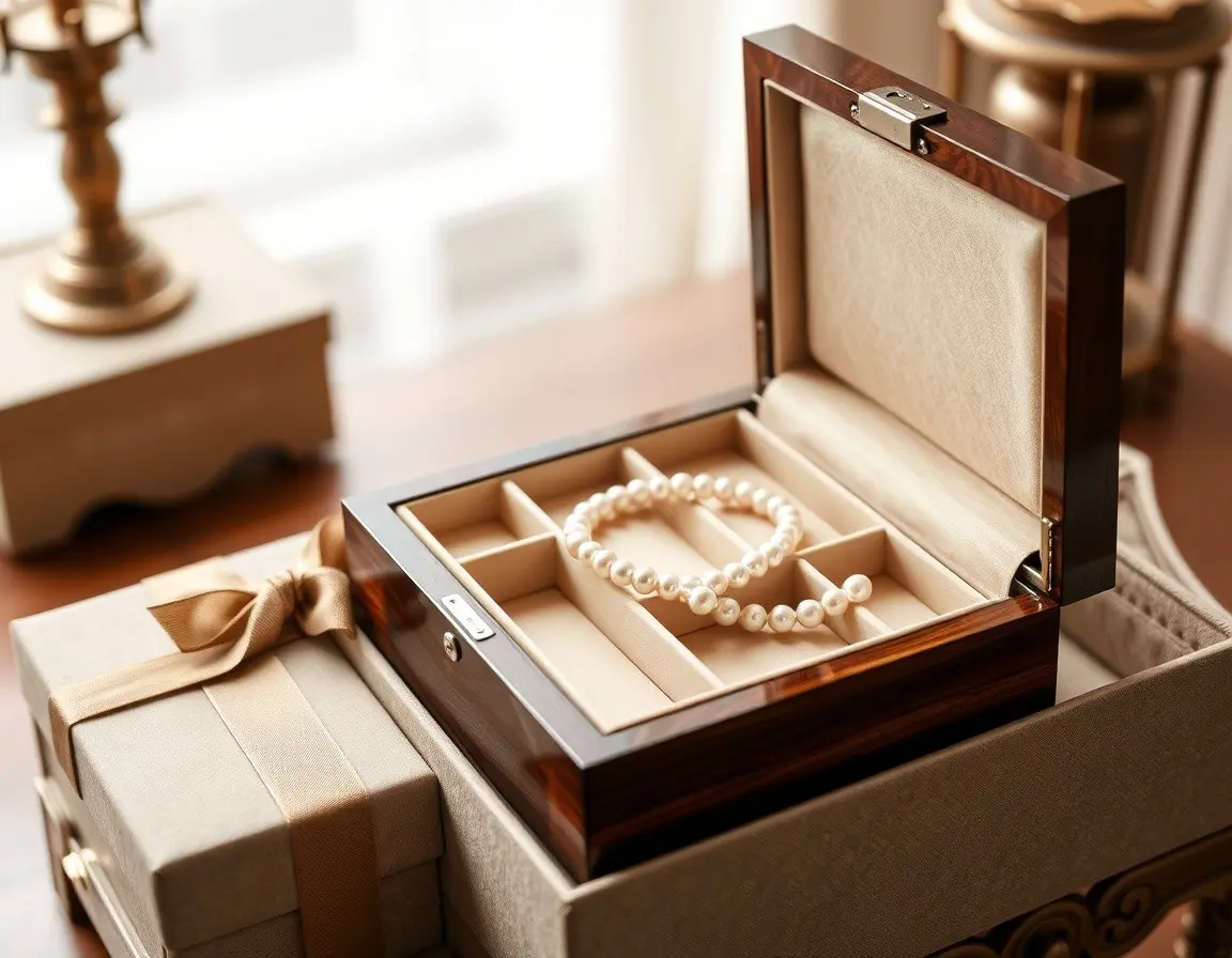 Elegantes Samt-Schmuckkästchen