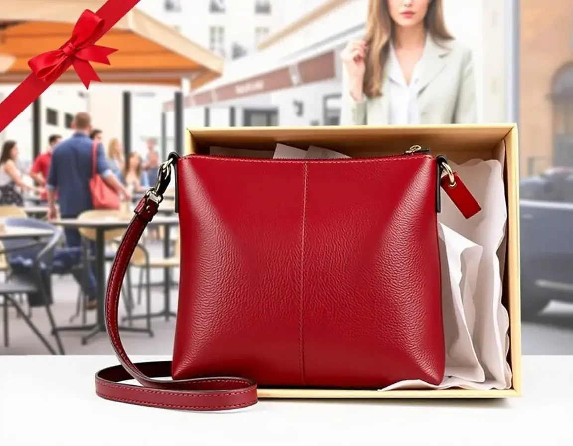 Elegante Leder Crossbody Handtasche