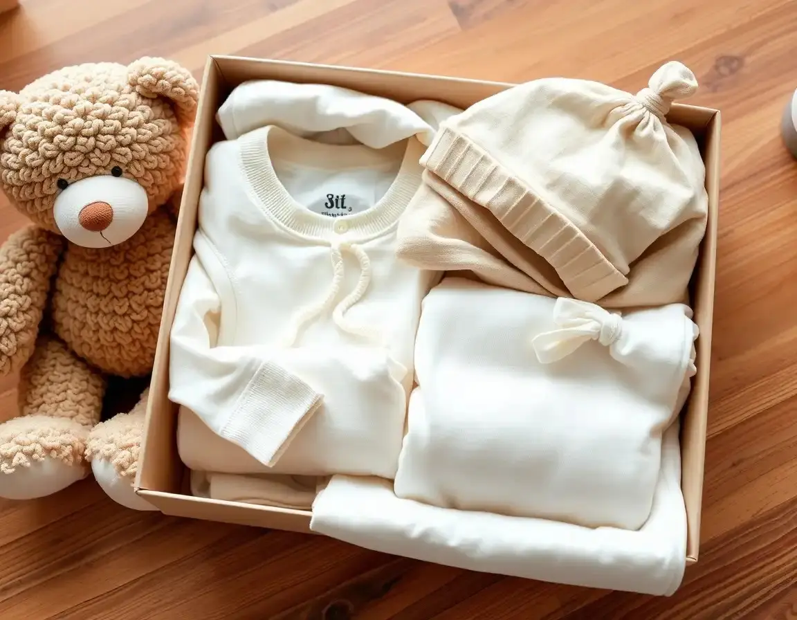 Set aus Bio-Babykleidung