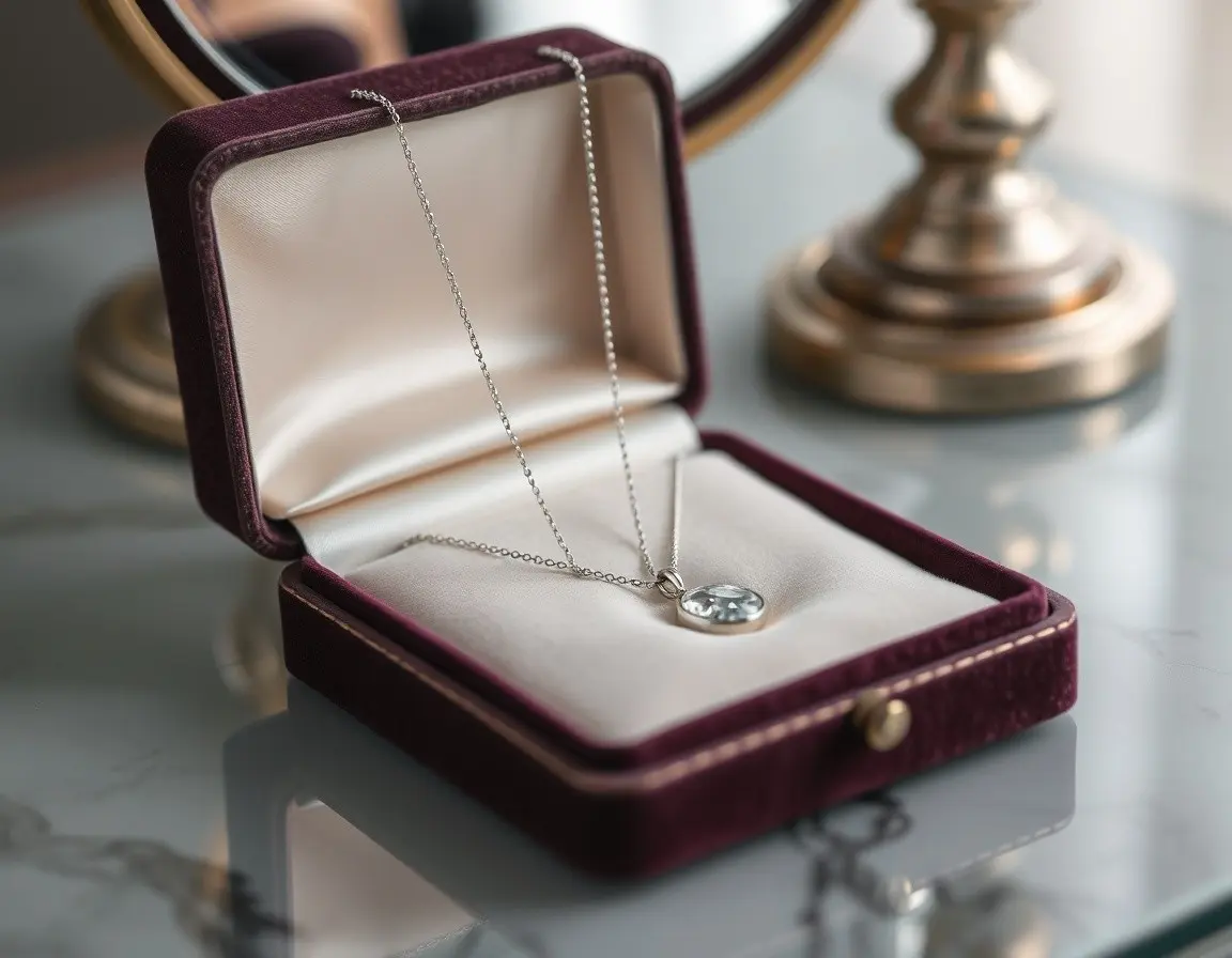 Eleganter Silberne Halskette