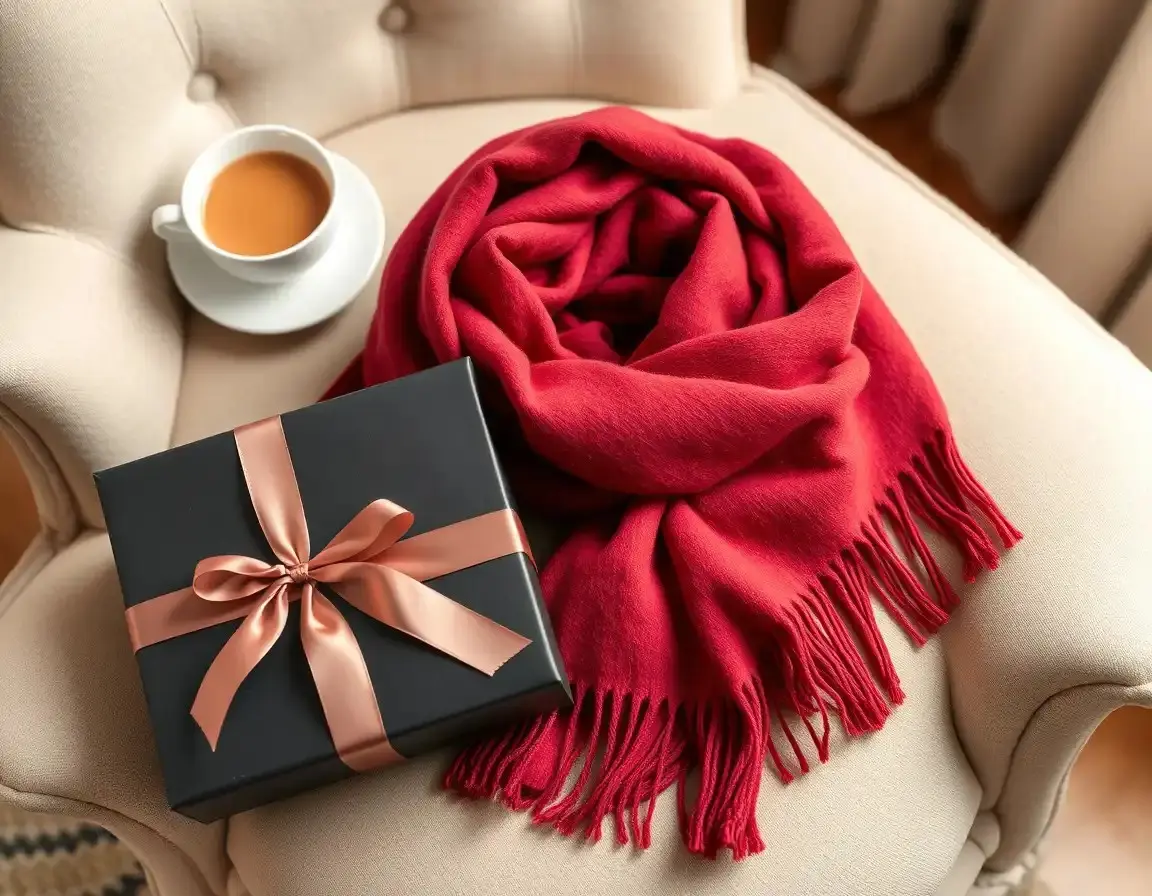Luxuriöser Kaschmirschal als warmes Geschenk für Frau