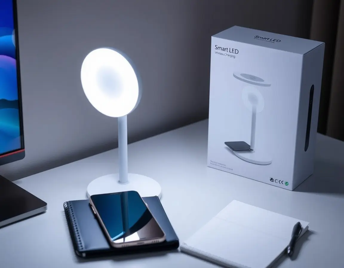 Smart LED Desk Lamp Wireless Charger