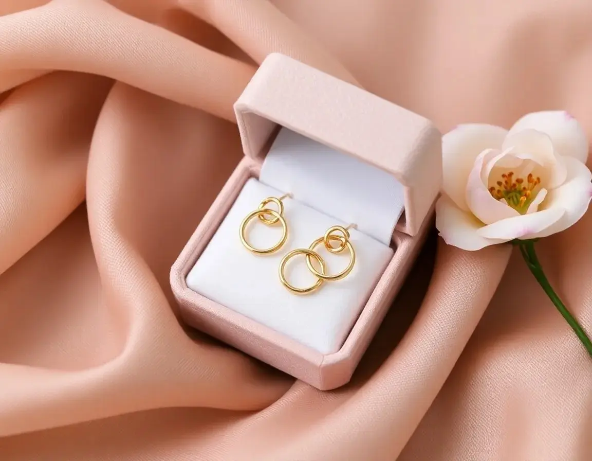 Vergoldete Creolen-Set als Geschenk für Freundin