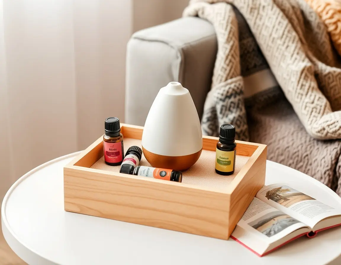 Aroma-Diffusor mit ätherischen Ölen