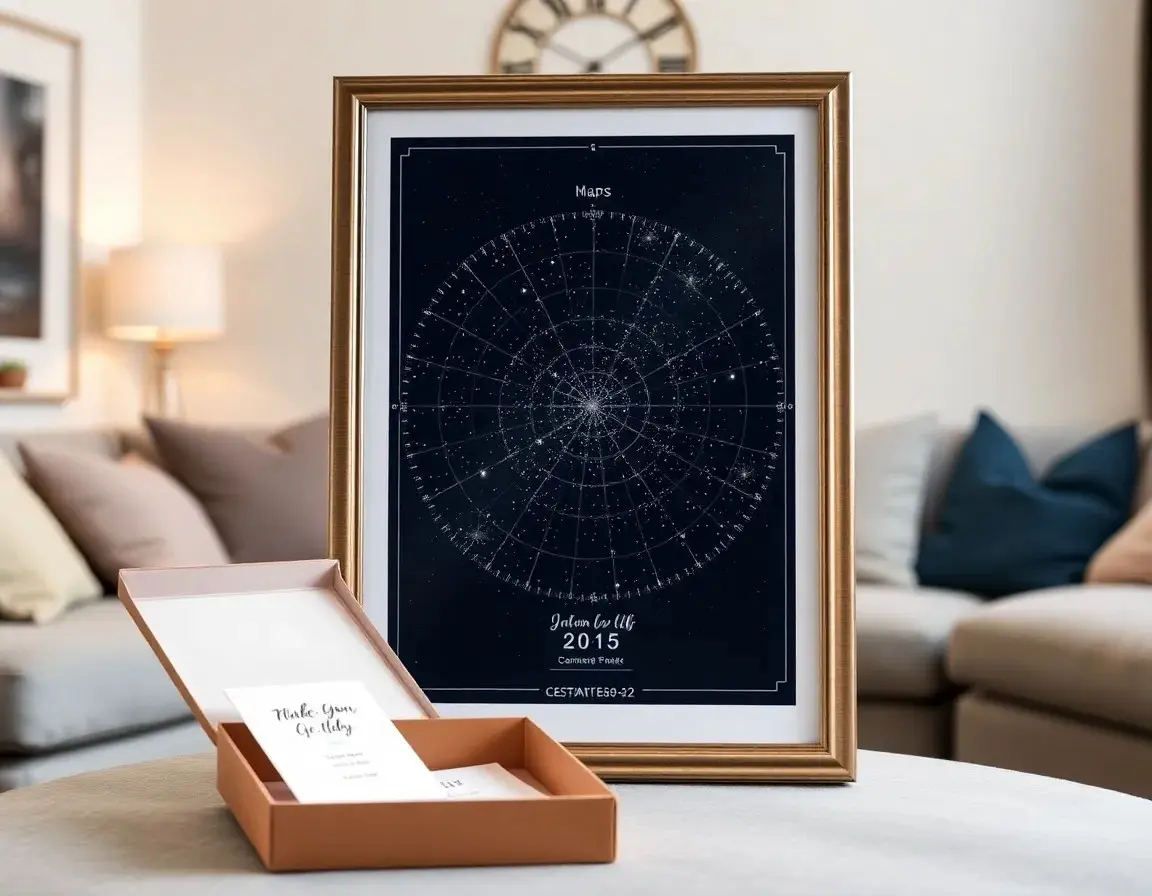 Personalisiertes Sternkarten Poster als romantisches Geschenk