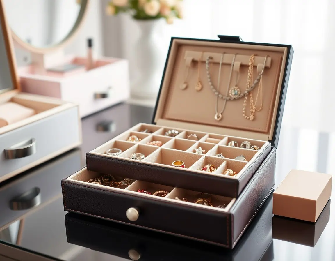 Mehrstöckiger Schmuckkasten für die Freundin