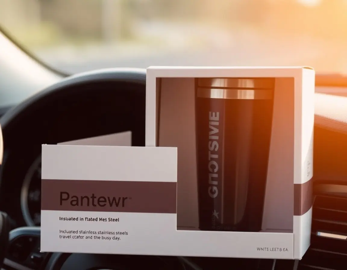 Isolierter Edelstahl-Reisebecher