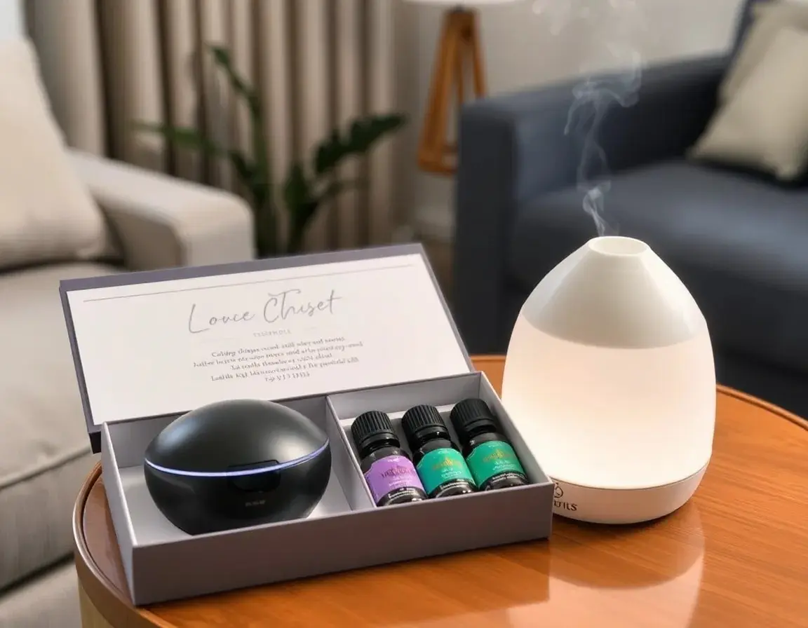 Entspannender Aromatherapie-Diffusor mit Ölen