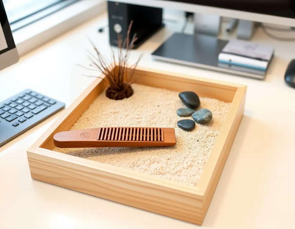 Großes Japanisches Zen-Garten Schreibtisch-Set