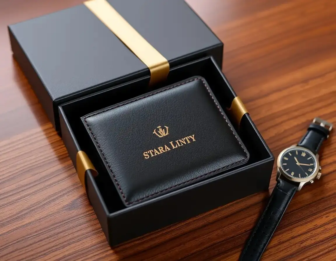 Elegante Premium Leder Geldbörse als Geschenk für Mann