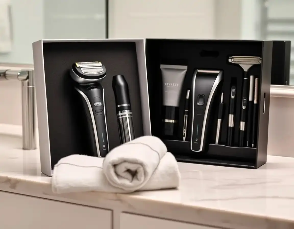 Elektrischer Rasierer oder Pflege-Set