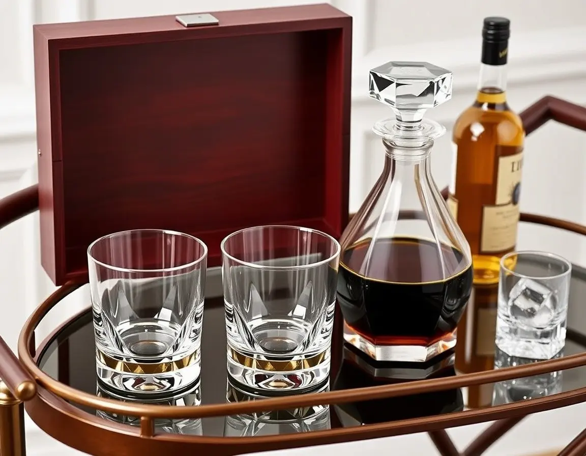 Elegantes Whiskey Dekanter Set mit Gläsern