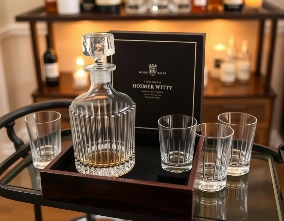 Premium Whiskey Dekanter Set mit Gläsern