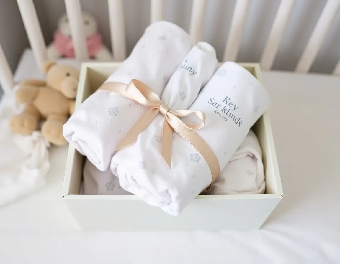 Organic Cotton Muslin Baby Swaddle Blanket Set