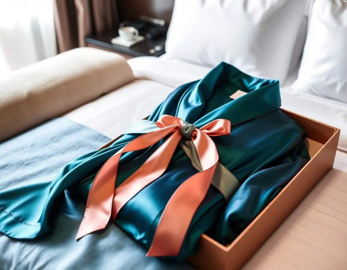 Seiden-Bademantel für Damen