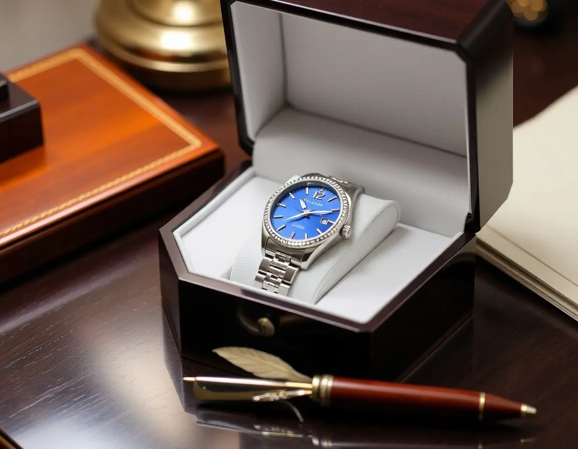 Damen Saphirkristall Edelstahluhr