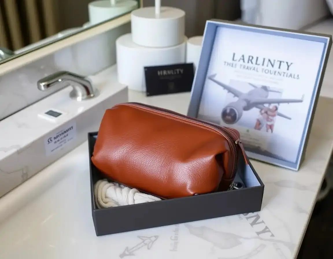 Hochwertige Leder Kulturtasche