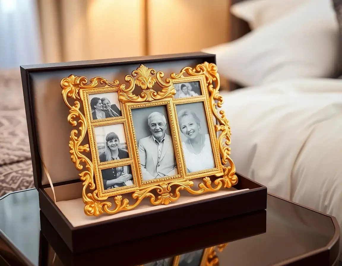 Prunkvoller vergoldeter Multi-Fotorahmen