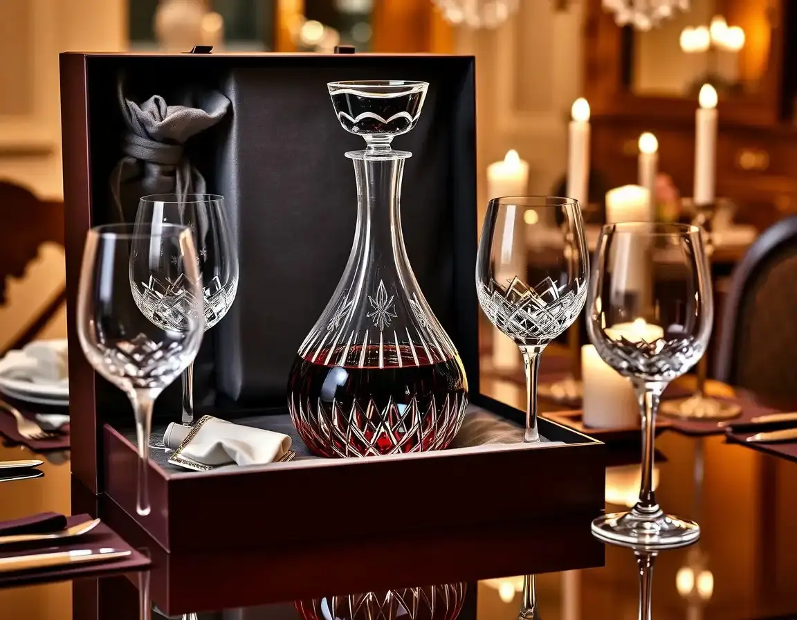 Premium bleifreie Kristall-Karaffe mit Gläsern