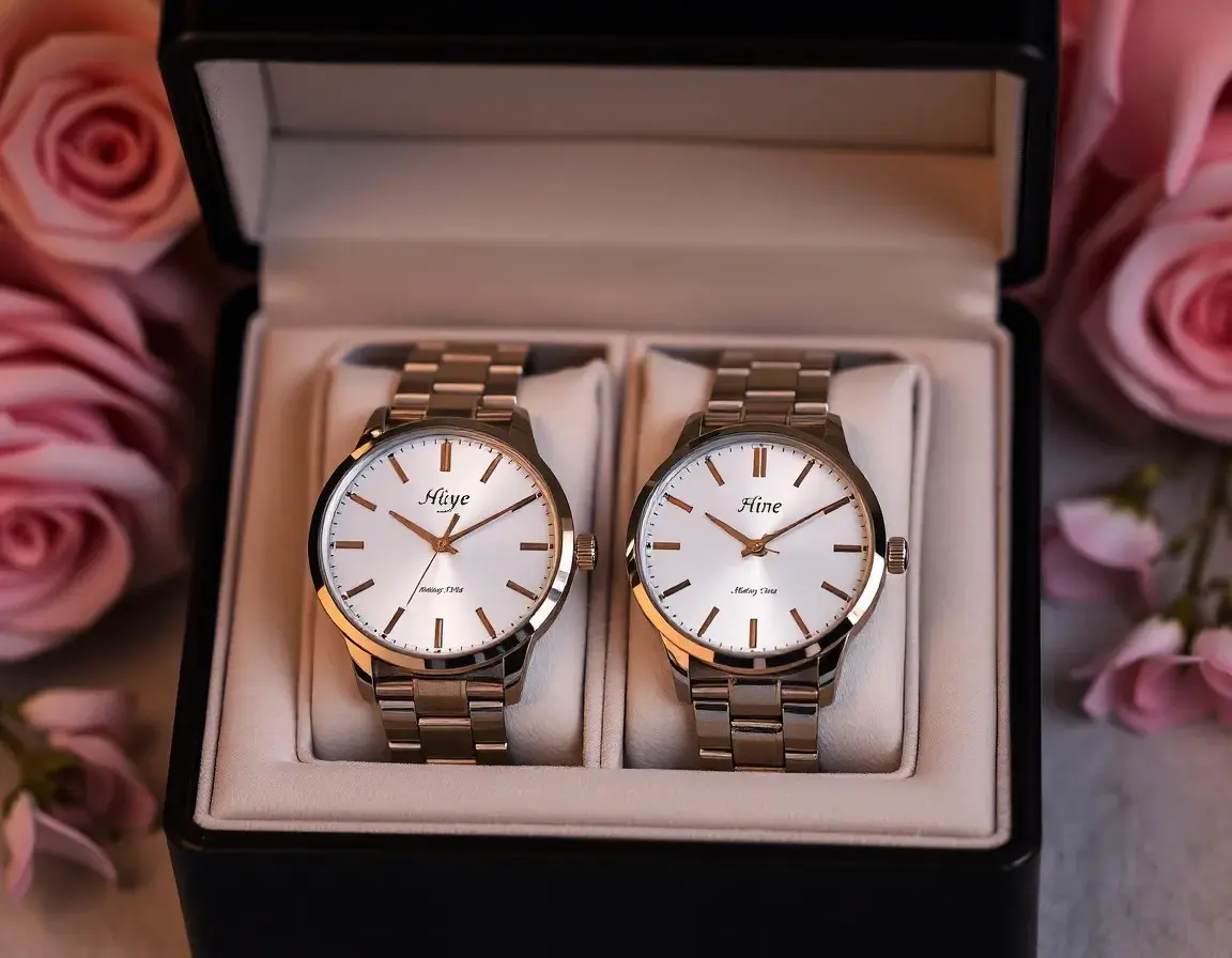 Graviertes Partneruhren-Set