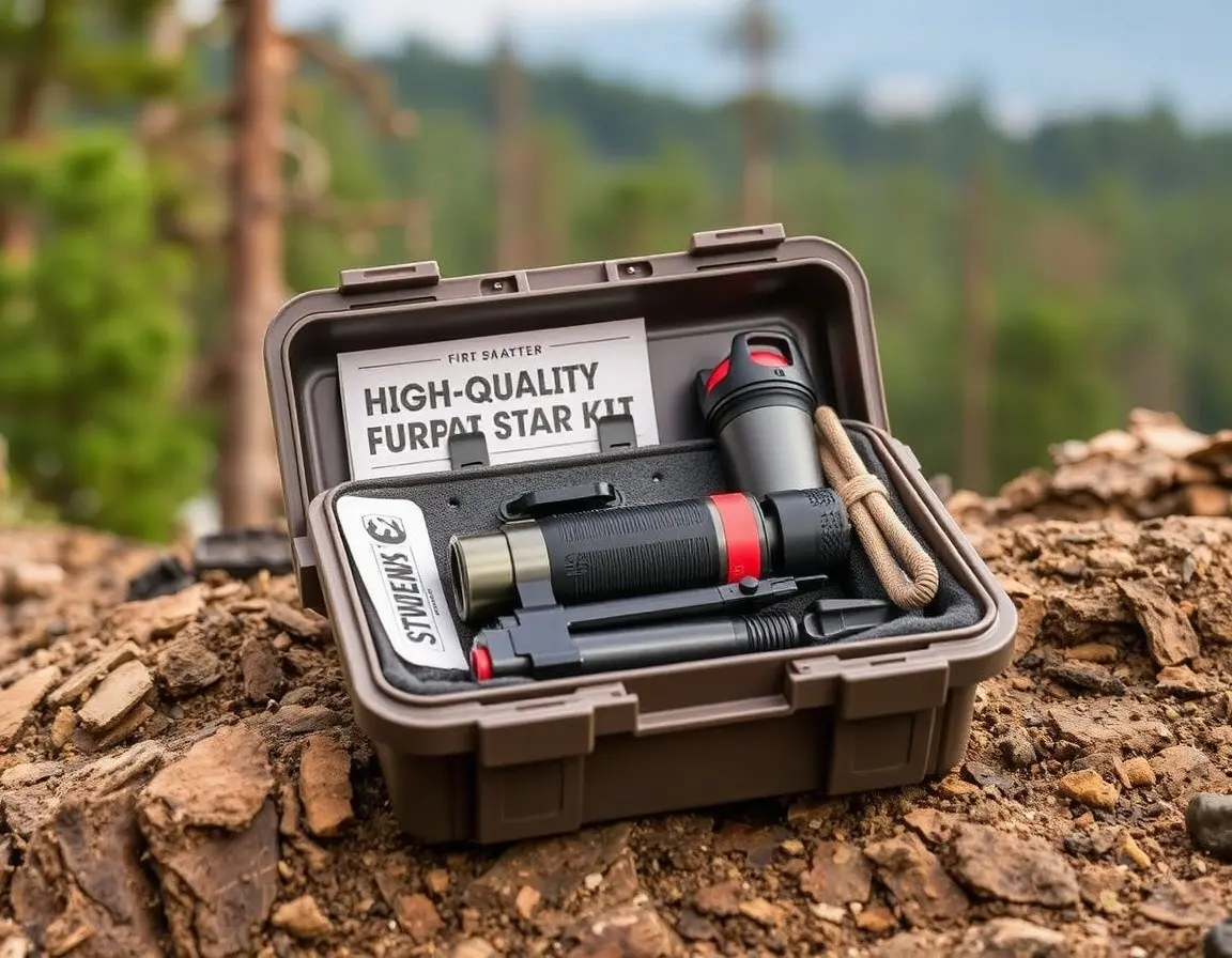 Hochwertiges Survival-Set mit Feuerstarter