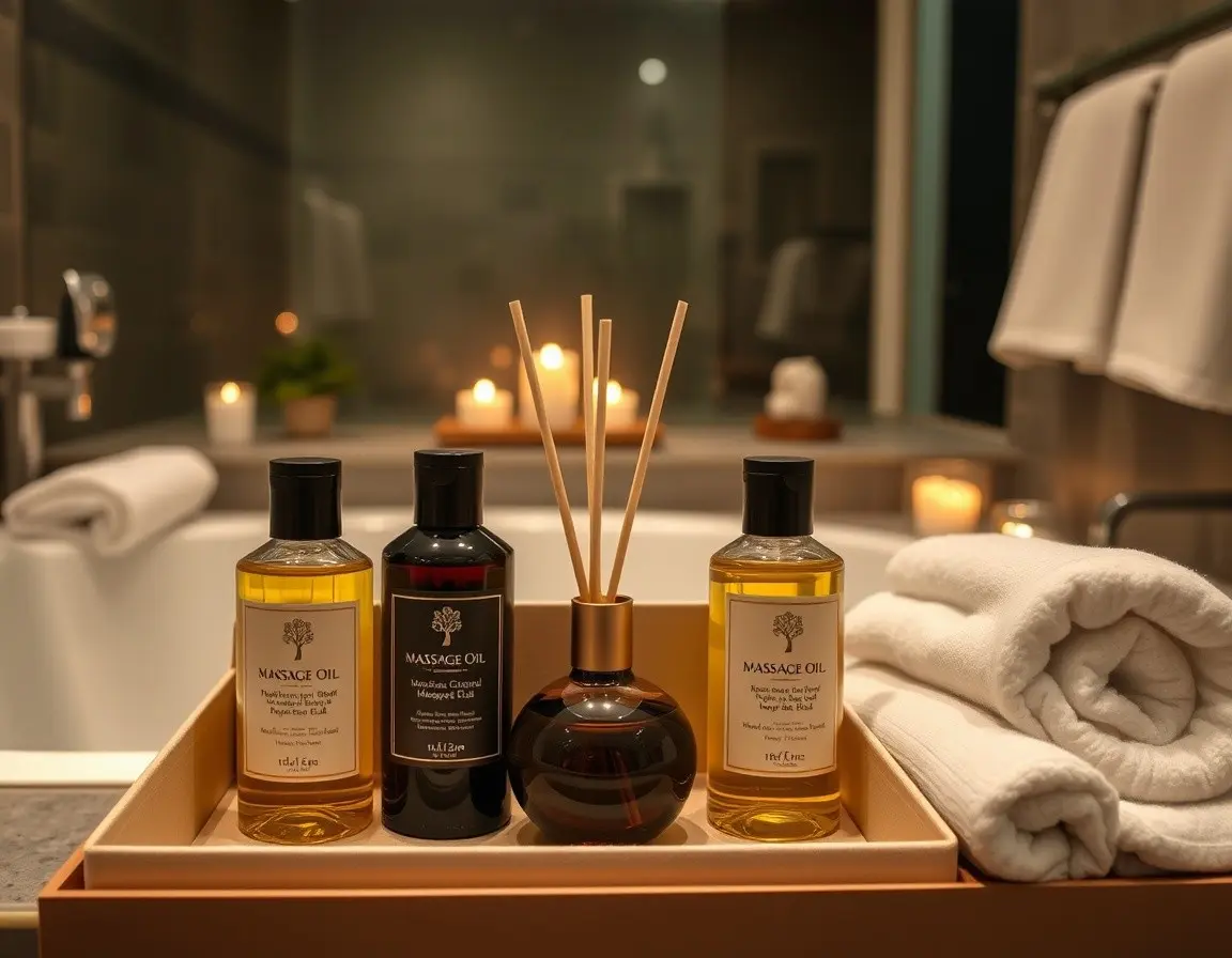 Couples' Massage Oil Set with Essential Oils