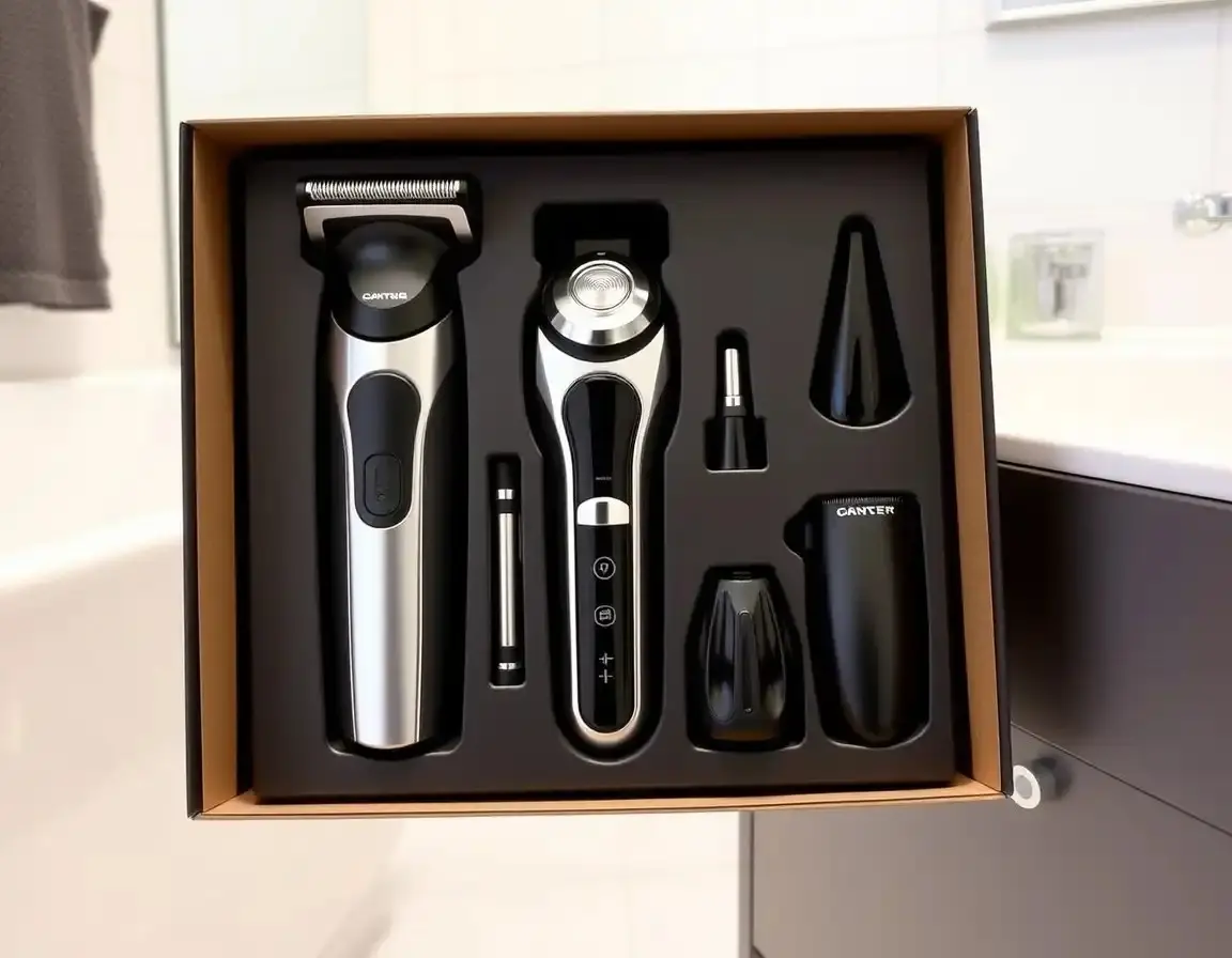 Wasserdichtes Elektrorasierer & Trimmer Set