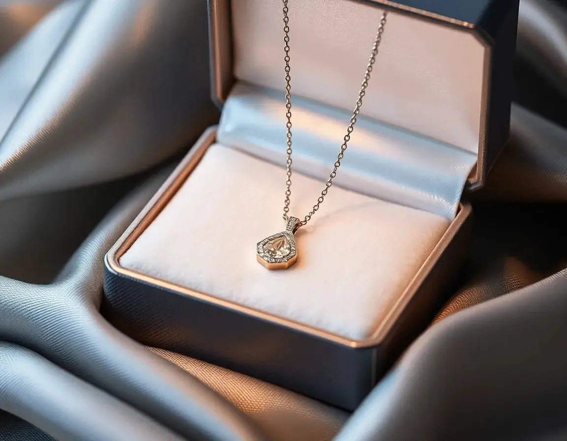 Silber Halskette mit Zirkonia Anhänger