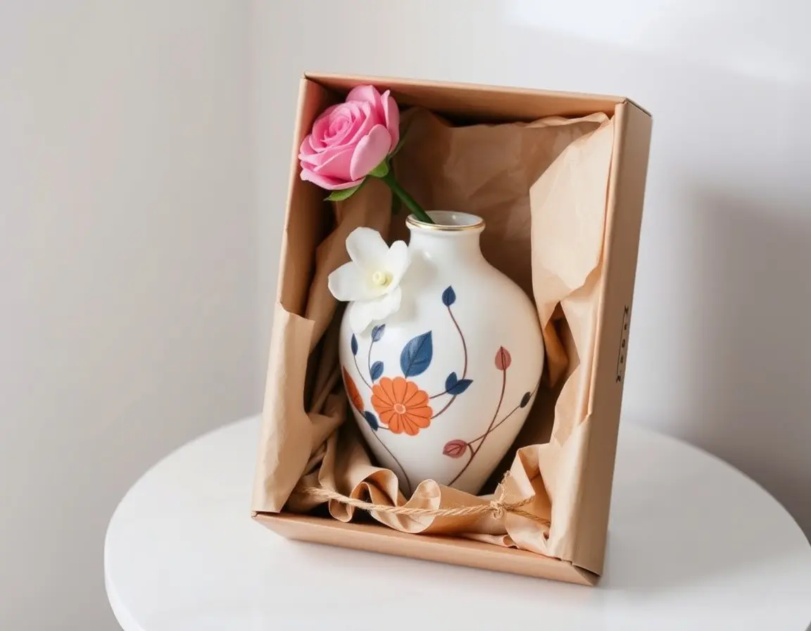 Handbemalte Keramik Vase