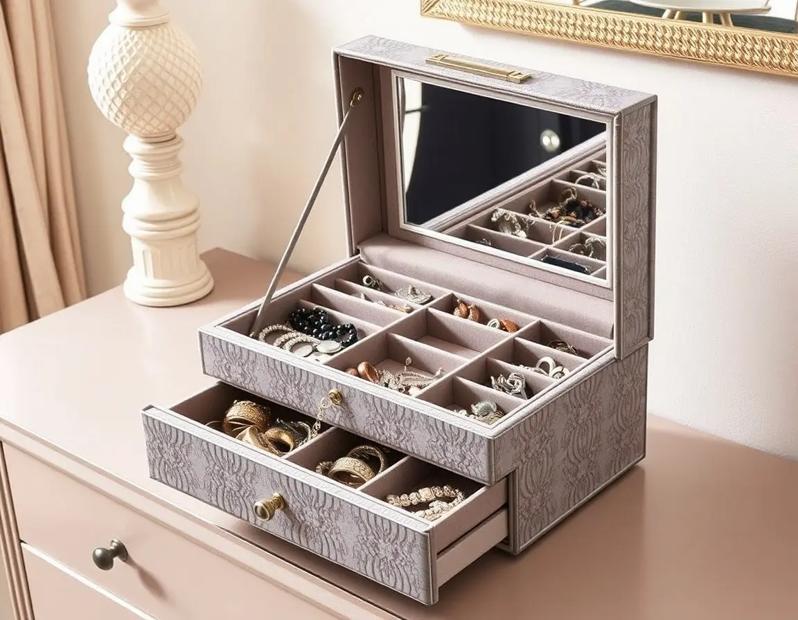 Große Schmuck Organizer Box