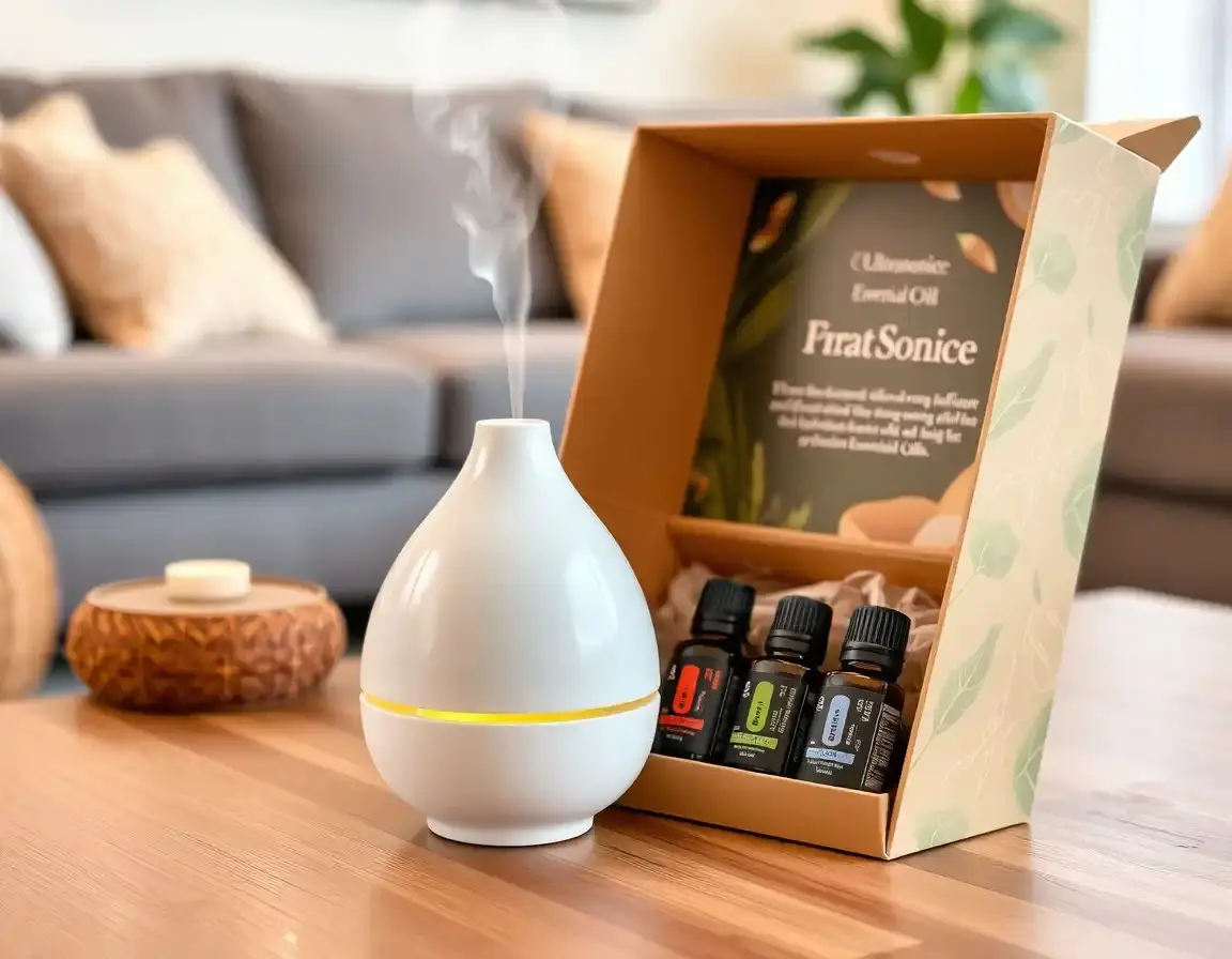 Ultrasonic Aroma Diffuser with Essential Oil Set