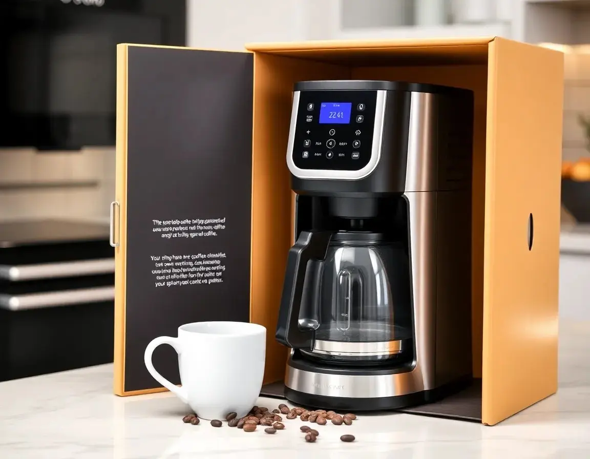 Smart Programmable Coffee Maker with Grinder