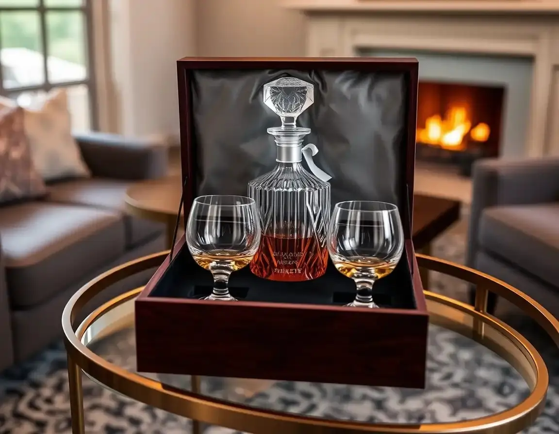 High-End Whiskey Decanter and Glasses Set