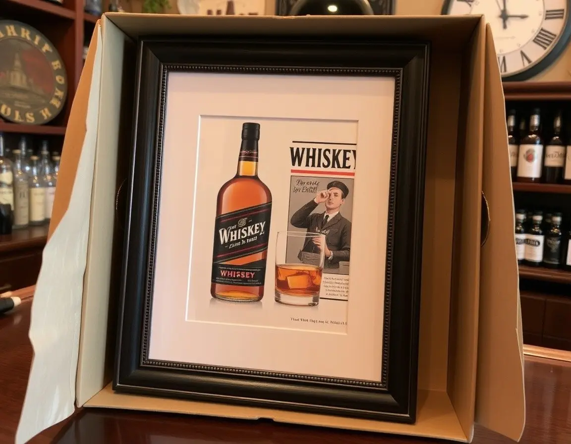 Whiskey-themed Wall Art (Framed)