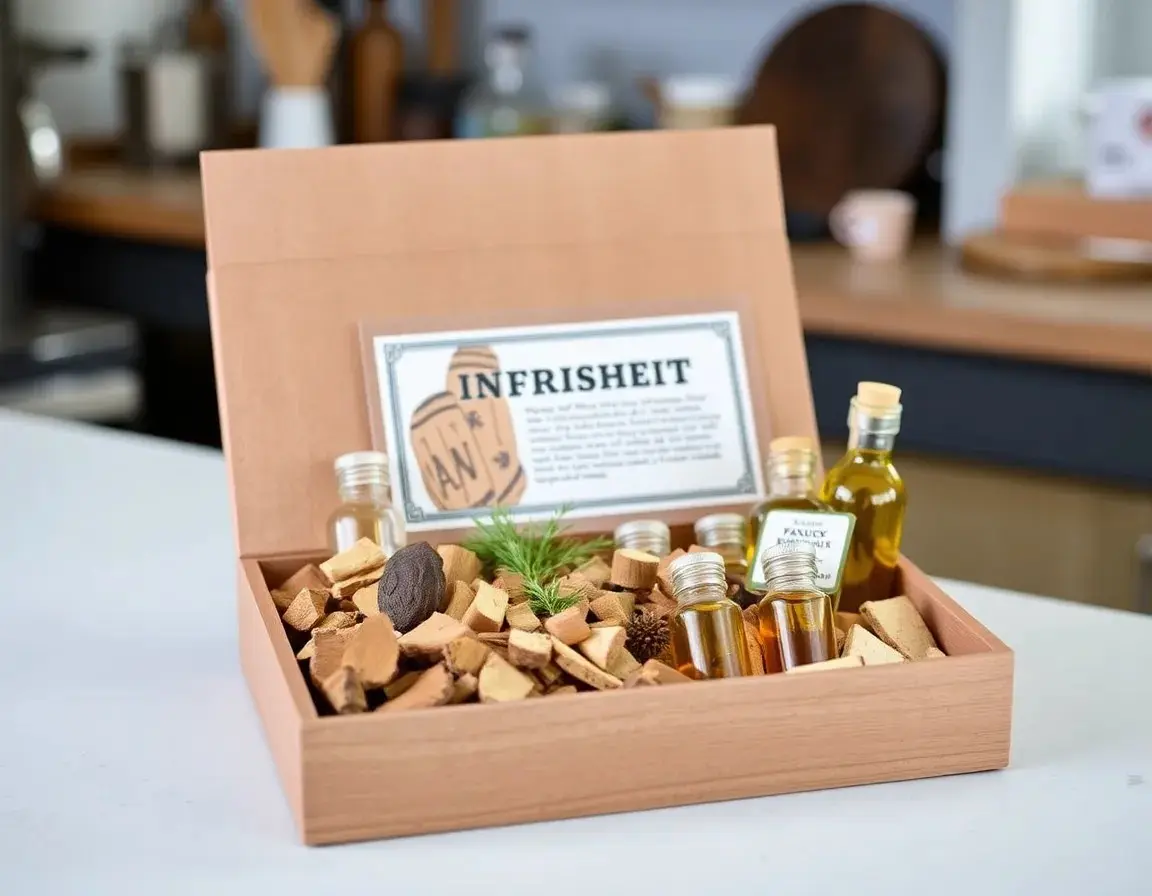 Whiskey Infusion Kit with Wood Chips and Botanicals