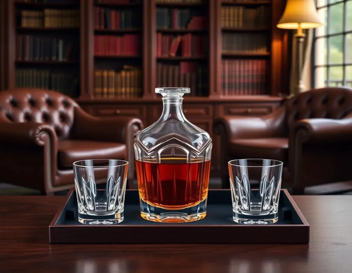 Whiskey Decanter Set with Tumblers