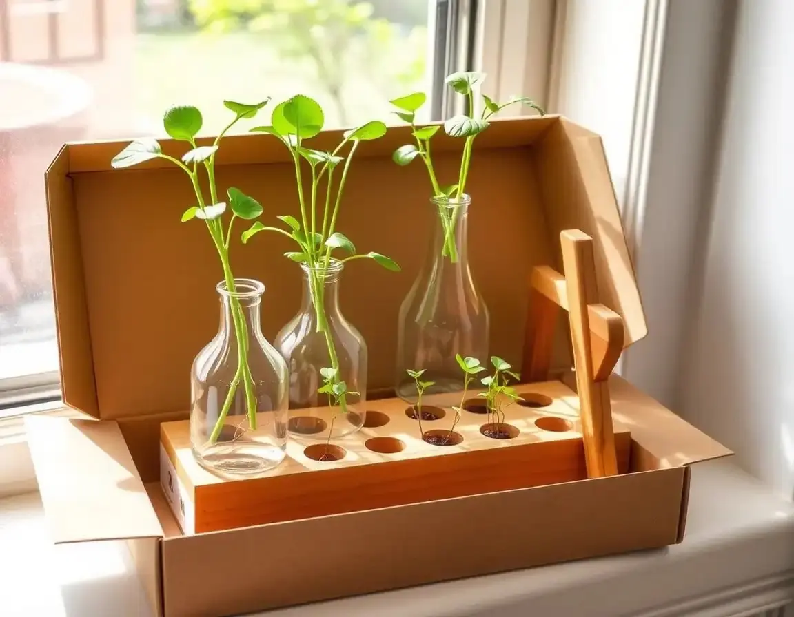 Stilvolle Pflanzen-Vermehrungsstation