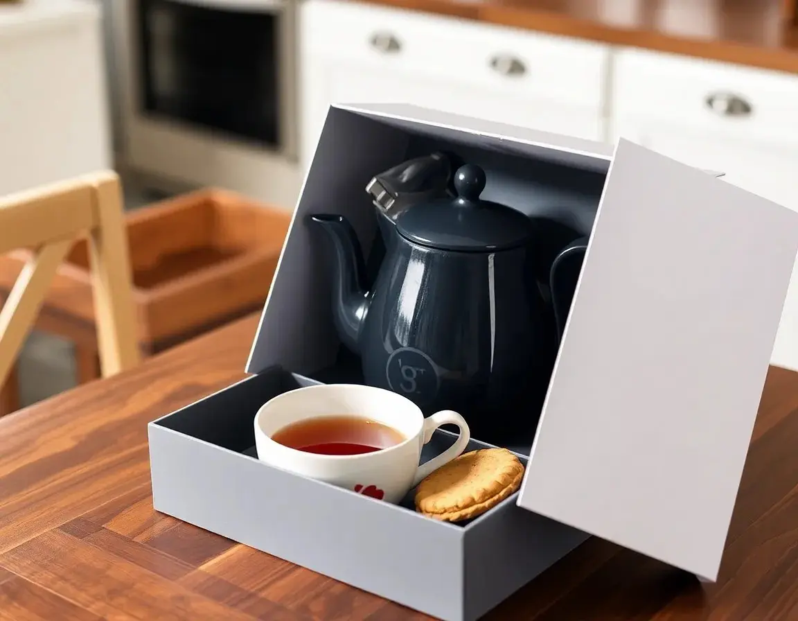 Elegante Keramik-Teekanne mit Sieb