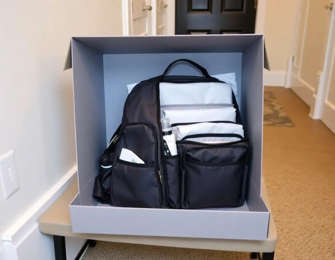 Große Wickeltaschen-Rucksack