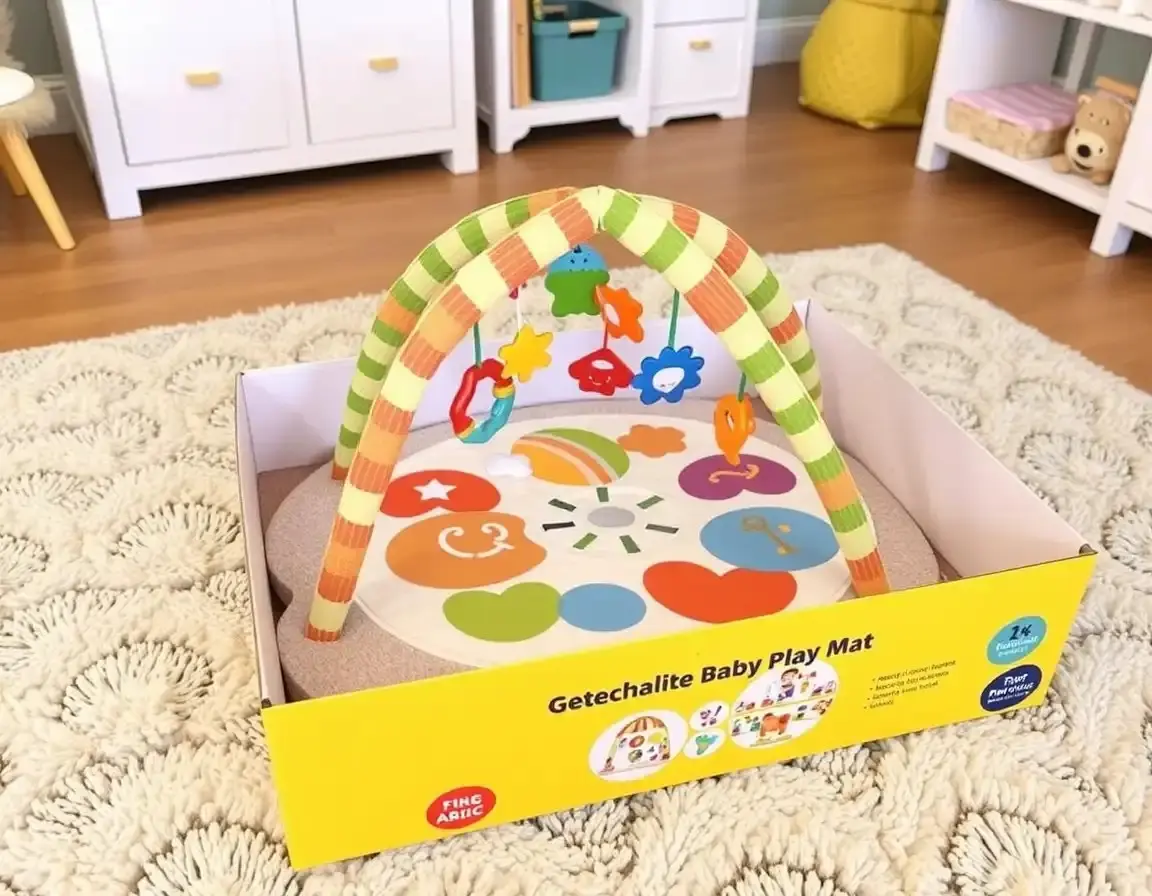 Weiche Baby-Spielmatte mit Bogen