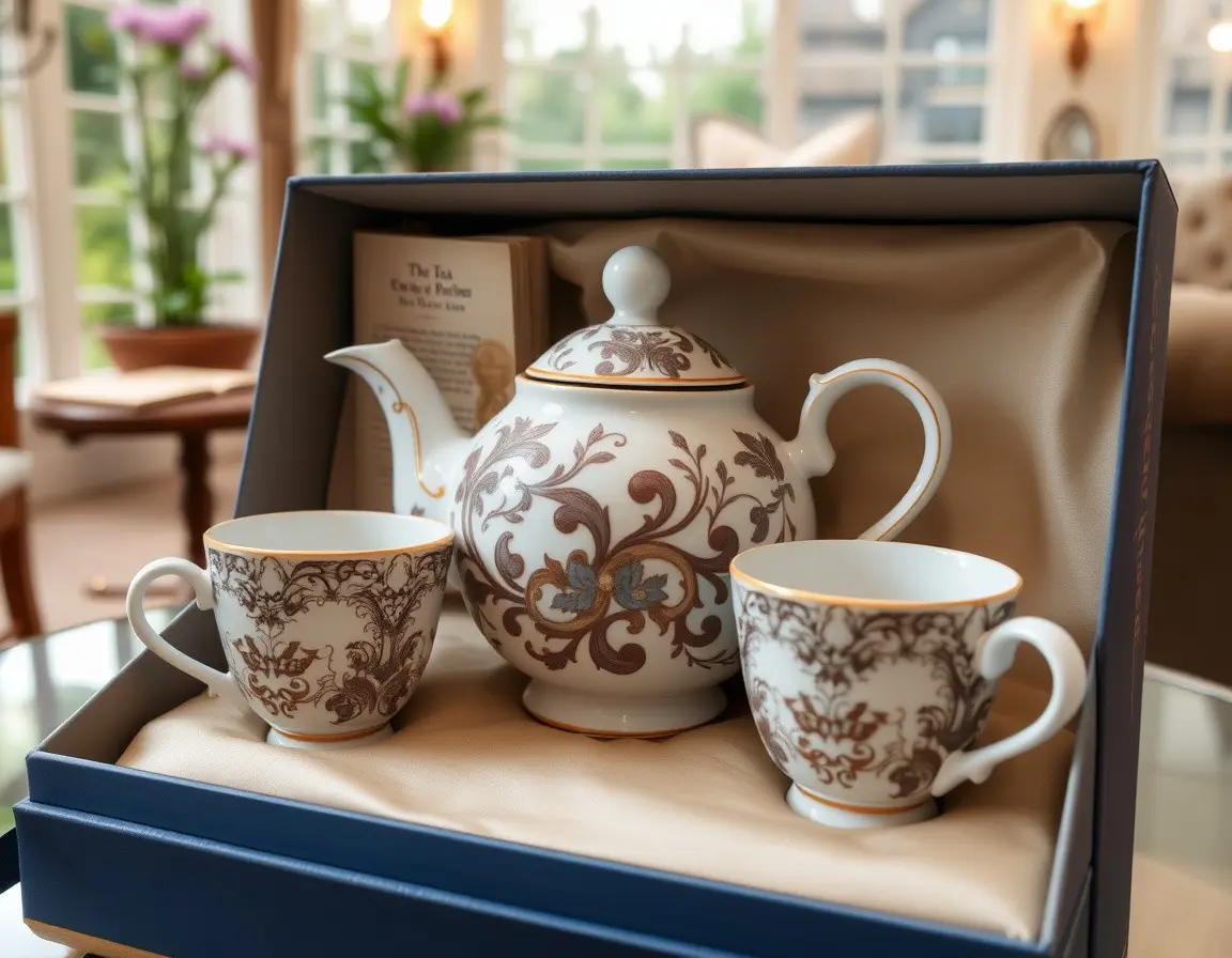 Porzellan Tee-Set mit Kanne und Tasse