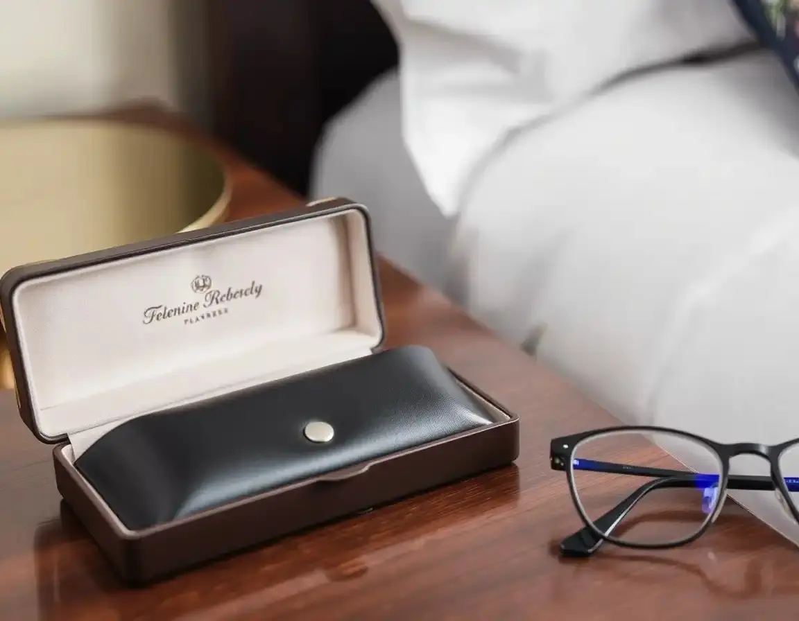 Elegantes Brillenetui aus Leder für Opa