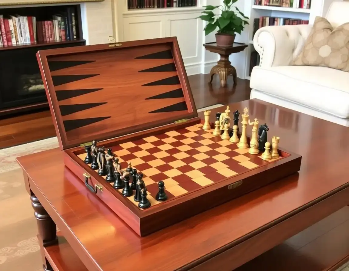 Schach- und Backgammon-Set für gemeinsame Abende