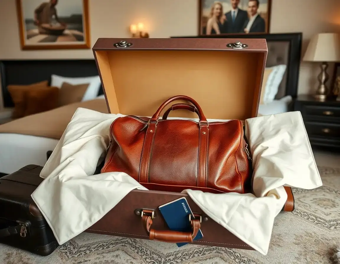 Reisetasche aus echtem Vintage-Leder