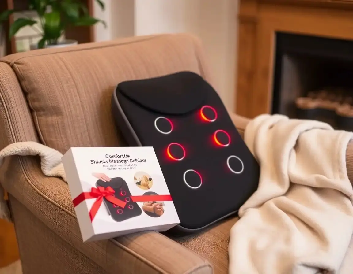 Beheiztes Shiatsu-Nacken- und Rückenmassagekissen