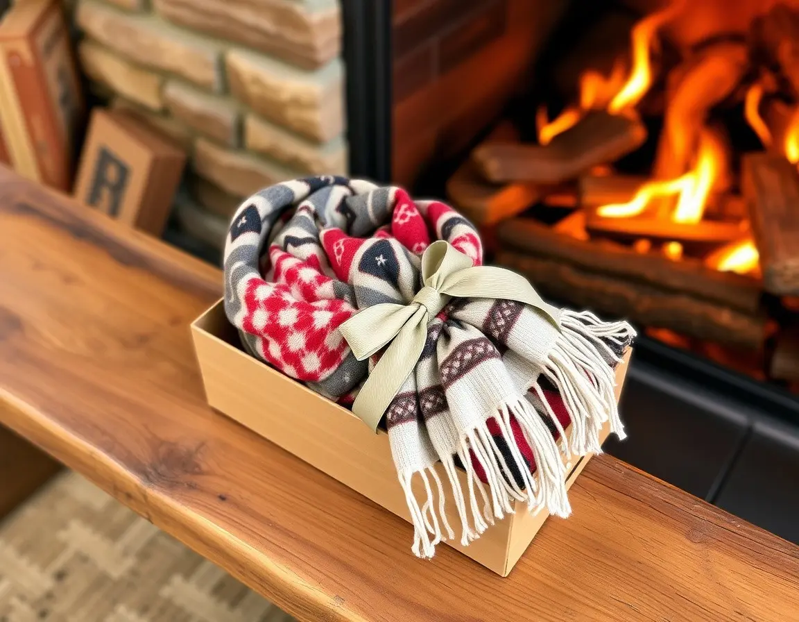 Weicher Schal aus Wollmischung