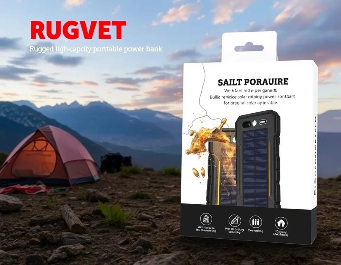 Tragbare Solarladestation mit hoher Kapazität