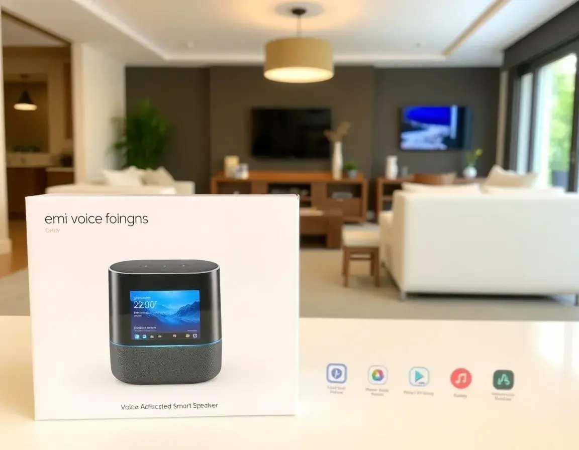 Sprachgesteuerter Smart Speaker mit Display