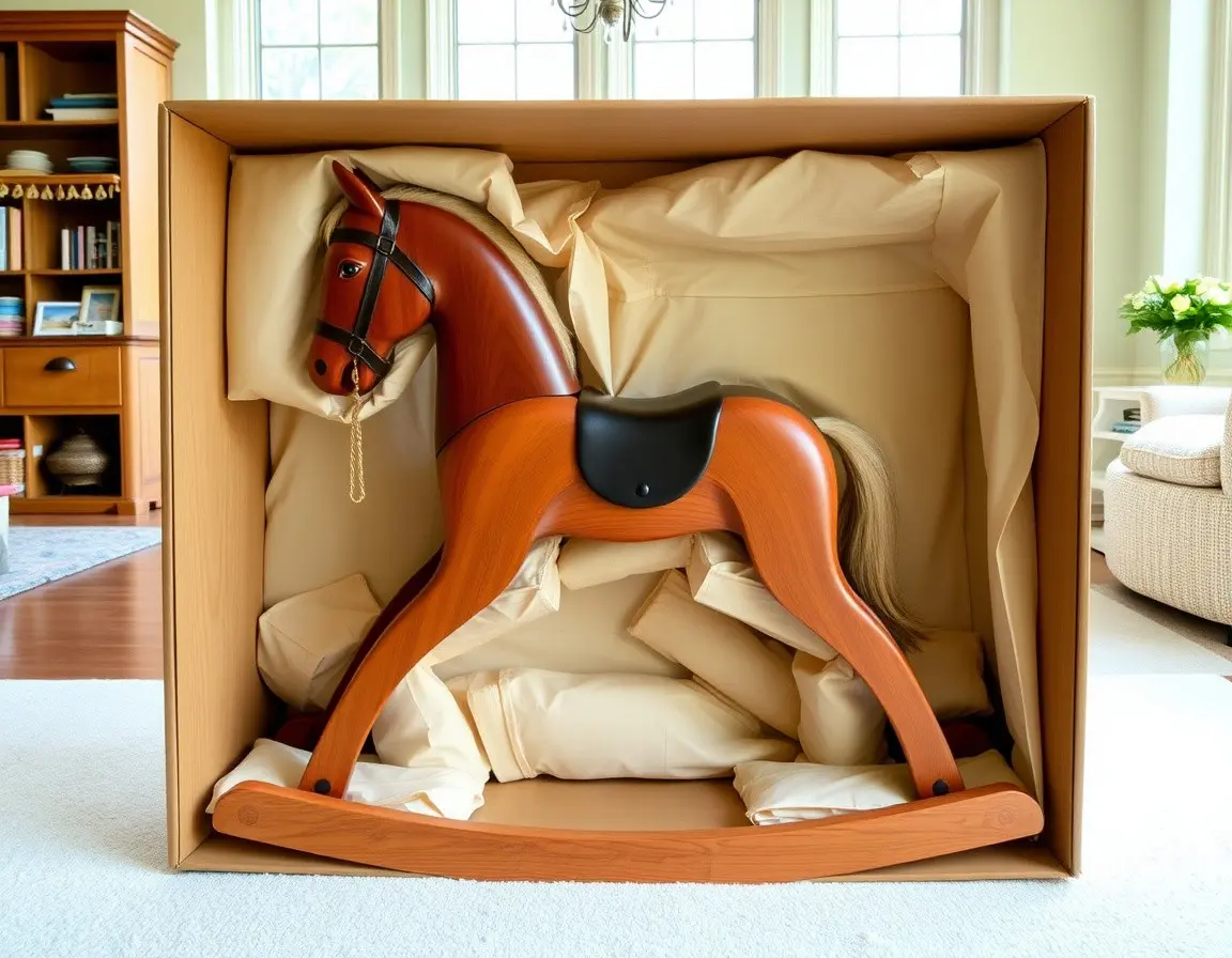 Holzschaukelpferd in Erbstück-Qualität