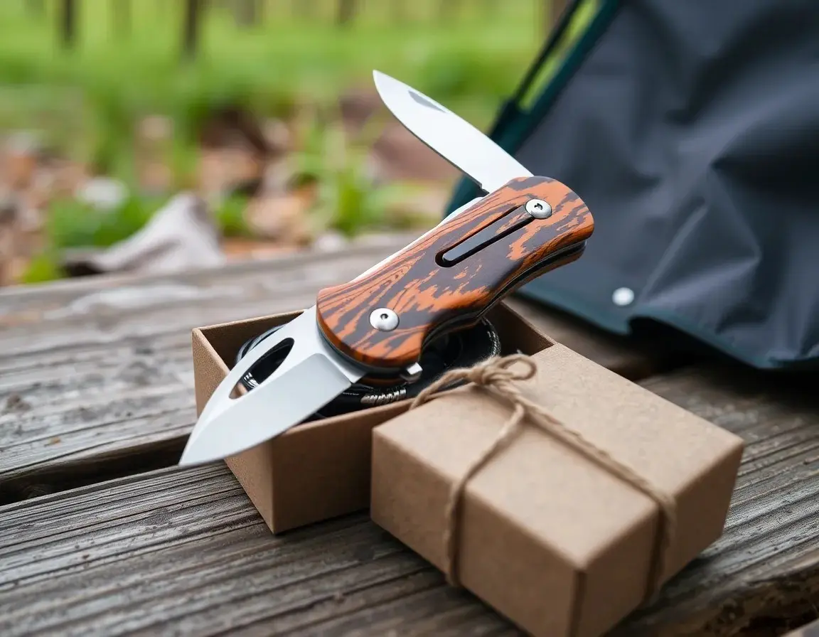 Multi-Tool Taschenmesser mit Holzgriff